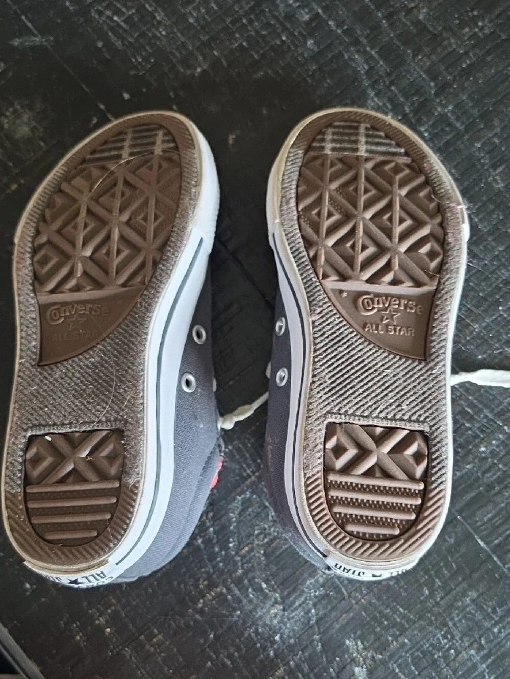 Converse Kids Grey Canvas Low Top Sneakers with Red Accent